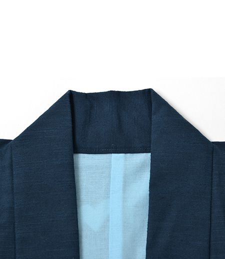 袢天　引き染　紬　魁（藍消し／魁）画像3