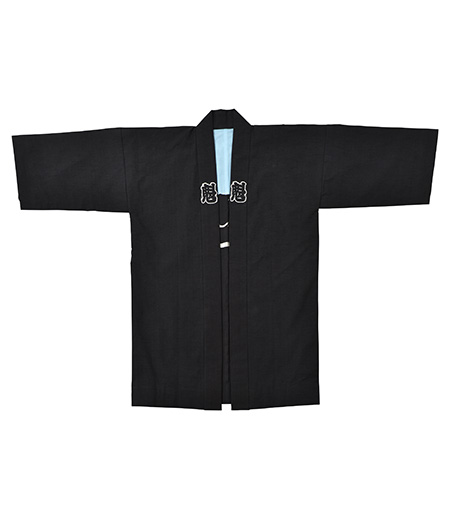 袢天　引き染　紬　魁（黒／魁）画像2