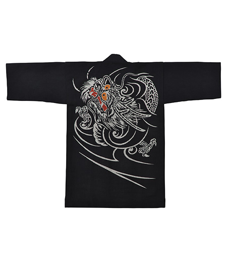 袢天いろは　刺子　龍（黒／龍）画像1