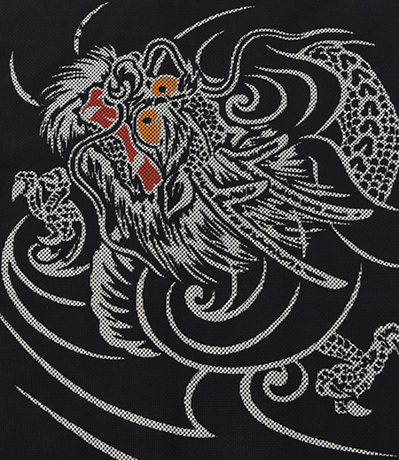 袢天いろは　刺子　龍（黒／龍）画像5