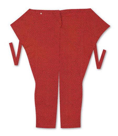 股引江戸一小紋とんぼ（赤／とんぼ）画像1