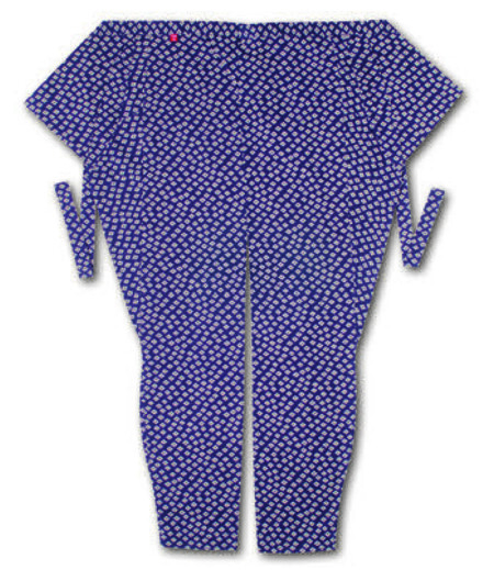 股引江戸一小紋ピンク菊（ピンク／菊）画像1