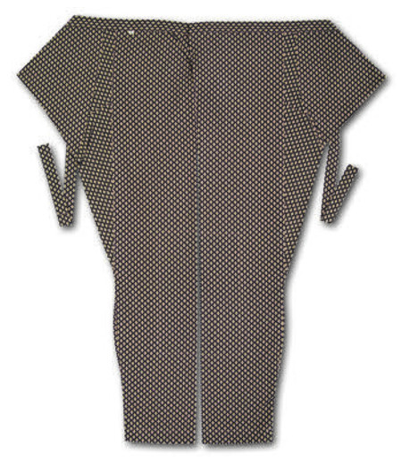 股引江戸一小紋松皮菱（茶／松皮菱）画像1