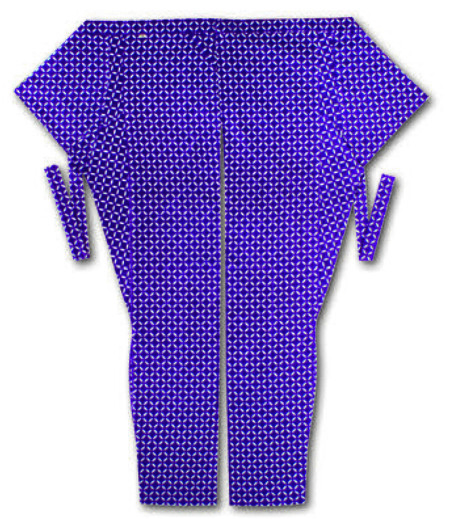 股引江戸一注染七宝（紫／七宝）画像1