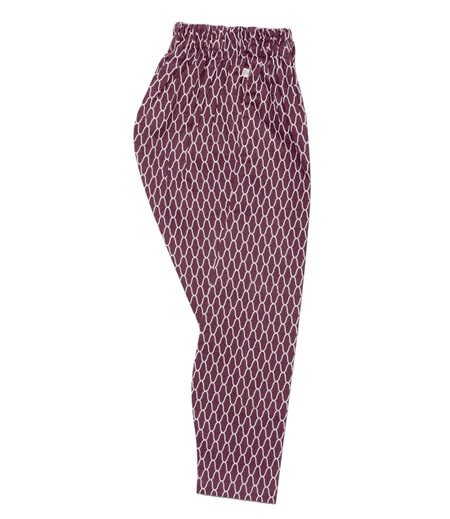 ゴム股引江戸一柄網代（えんじ／網代）画像1