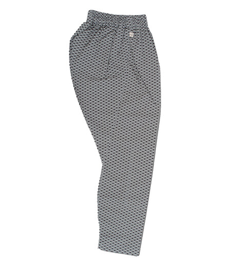 ゴム股引江戸一小紋業平格子（グレー／業平格子）画像1