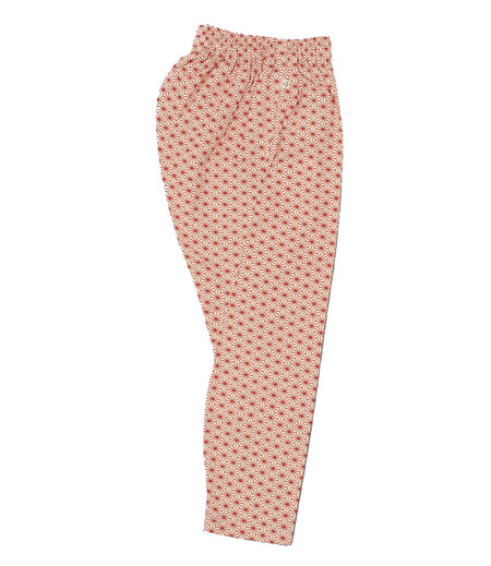 ゴム股引江戸一小紋麻の葉（ベージュ／麻の葉）画像1