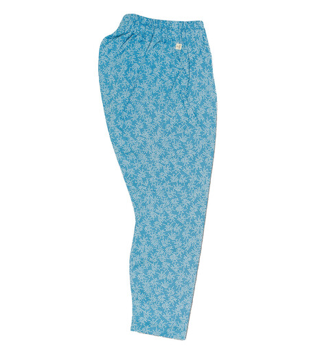 ゴム股引江戸一小紋祭小紋（水色／祭）画像1