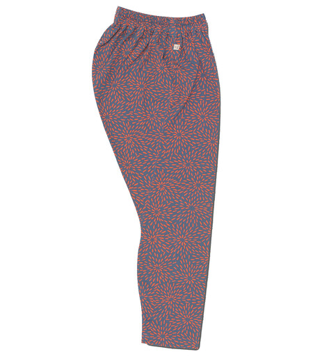 ゴム股引江戸一小紋花火（鉄紺／花火）画像1