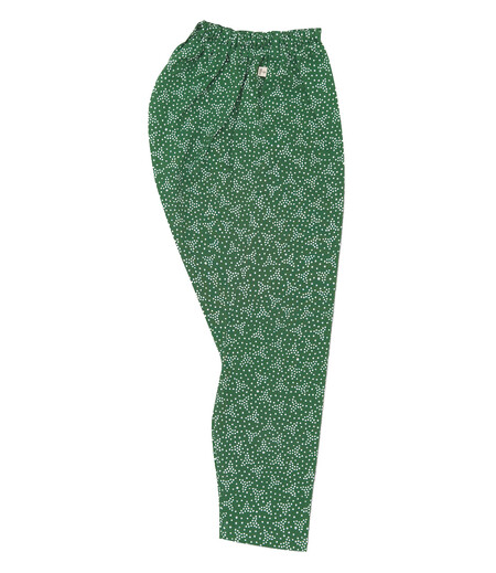 ゴム股引江戸一注染星あられ（緑／あられ）画像1