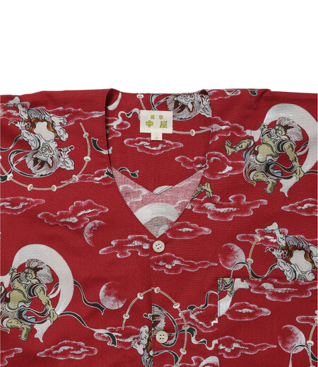鯉口　風神雷神（えんじ／風神雷神）画像4