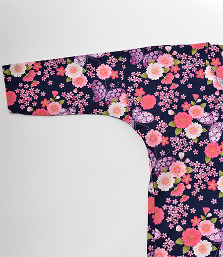 アウトレット鯉口　花蝶桜（紺／さくら）画像3