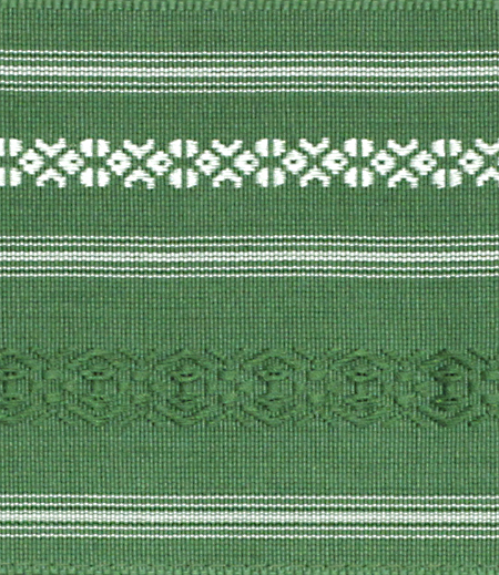 綿献上柄角帯（緑／献上柄）画像2