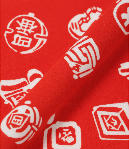 手拭中屋　特岡柄まとい（赤／まとい）画像4