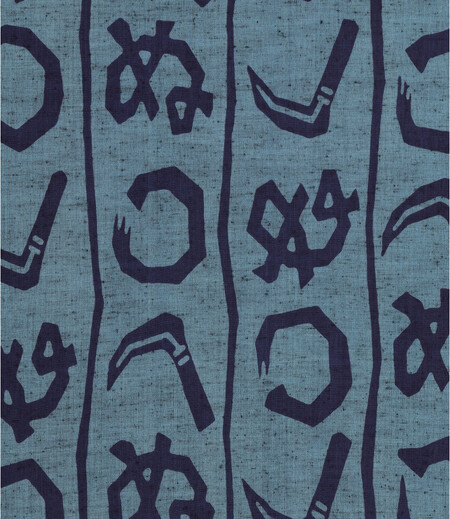 手拭中屋　唐虫かまわぬ（青／かまわぬ）画像3
