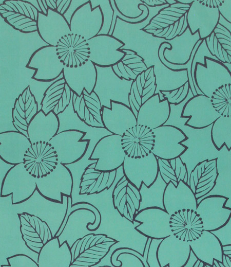 手拭中屋　綿コーマ　桜（緑／さくら）画像2