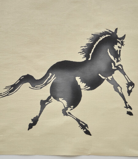 手拭　干支　午　黒（干支）画像3