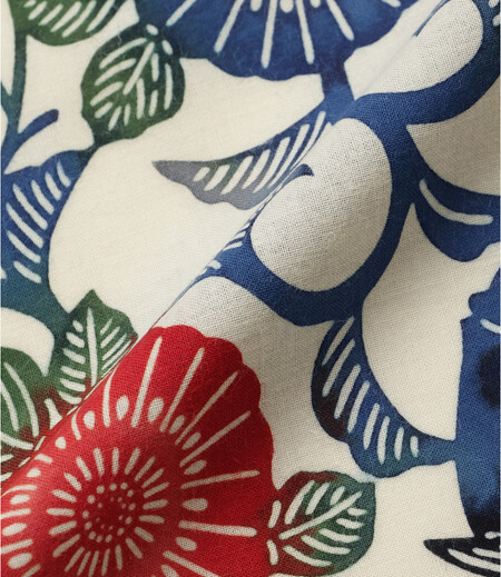 手拭　紅型花（赤／花）画像4