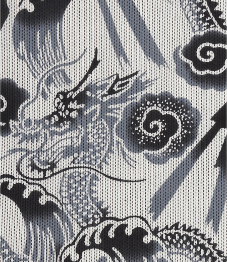 手拭中屋　刺子龍（グレー／龍）画像3