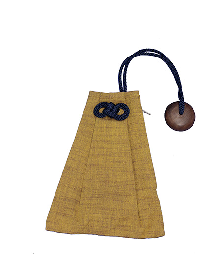 巾着 紬(金茶/無地)/浅草中屋商品詳細:浅草中屋「祭り用品」専門店 オンラインショップ