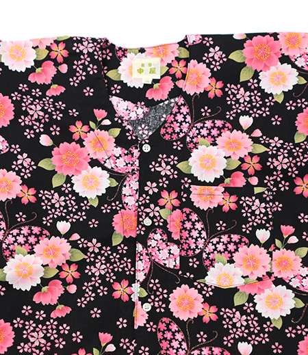 上下組　花蝶桜（黒／さくら）画像3