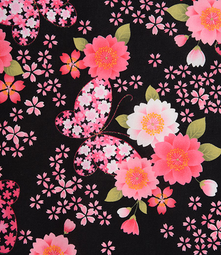 上下組　花蝶桜（黒／さくら）画像6