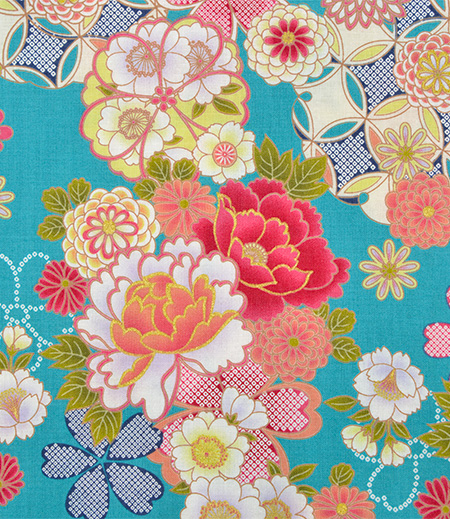 上下組　牡丹桜（水色／牡丹）画像7