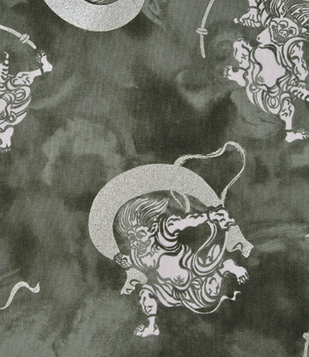 上下組 風雷神雲（緑／風神雷神） 浅草中屋-商品詳細：浅草中屋「祭り用品」専門店 オンラインショップ