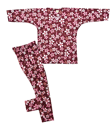 上下組ゴム　舞桜（えんじ／さくら）画像1