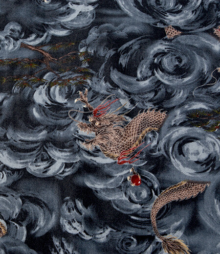 上下組ゴム　雲龍（黒／龍）画像7