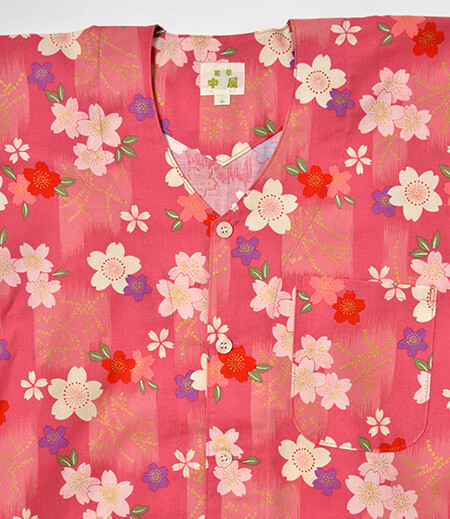 上下組ゴム　桜鹿の子（ピンク／さくら）画像2