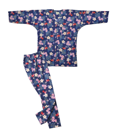上下組ゴム　桜鹿の子（紺／さくら）画像1
