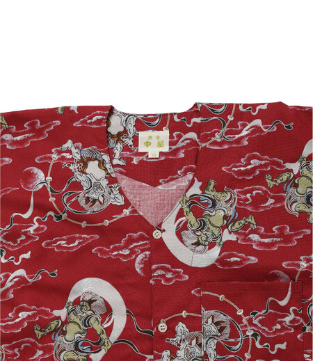上下組ゴム　風神雷神（えんじ／風神雷神）画像3