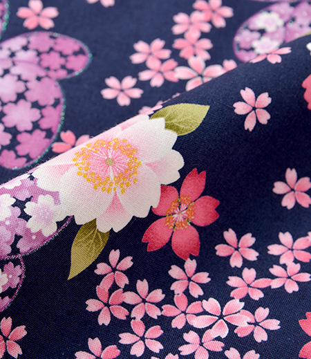 アウトレット上下組　花蝶桜（紺／さくら）画像7