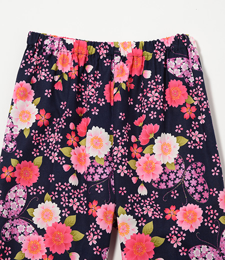 アウトレット上下組ゴム　花蝶桜（紺／さくら）画像5