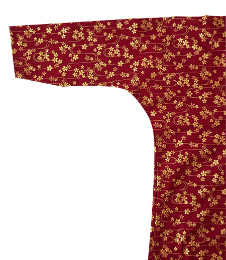 アウトレット上下組ゴム　金桜（えんじ／さくら）画像2