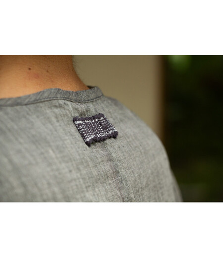 ＤＡＢＯ　ＳＨＩＲＴ　麻（杢グレー／無地）画像5