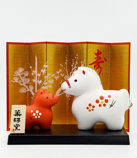 錦彩招福午（紅白・小）（干支）画像1