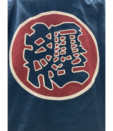 抜染　江戸綿入り袢天（紺／まとい）画像3