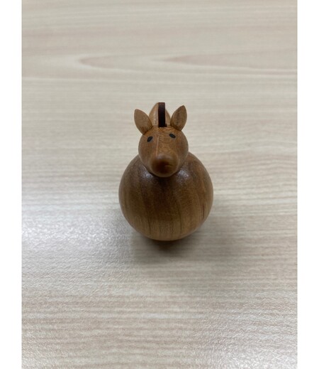 木製起き上がりこぼし（茶／干支）画像2