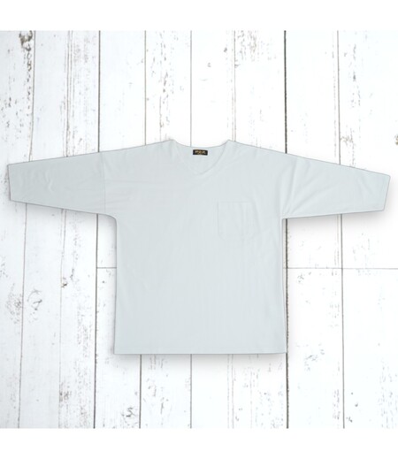 鯉口Ｔシャツ（７分袖）（生成／無地）画像1