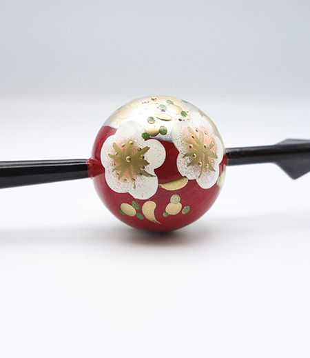 玉かんざし（朱／梅）画像4