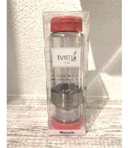 お茶専用ボトル　ＴＷＩＳＴＥＡ　ＰＬＵＳ（コーラルレッド）画像1