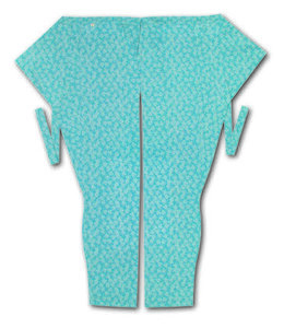 股引江戸一小紋祭小紋（水色／祭）