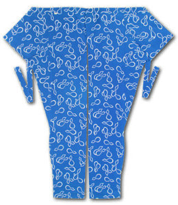 股引江戸一注染瓢箪（青／瓢箪）