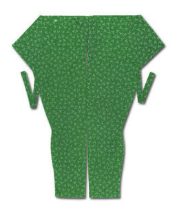 股引江戸一注染星あられ（緑／あられ）