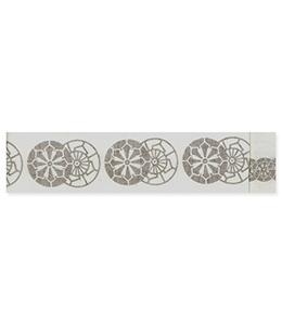 綿平ぐけ柄帯　源氏車