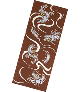 手拭　綿コーマ　龍（茶／龍）