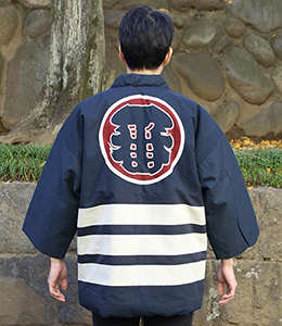 抜染　江戸綿入り袢天