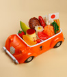 ニイミオリジナル　オープンカーランチ皿 オレンジ 車